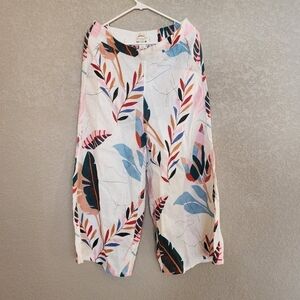 Cynthia Rowley Linen wide leg pants Size Large